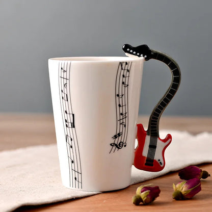 Funki Findz | Mugs | Guitar Handle Mug | Hand-Painted Cups