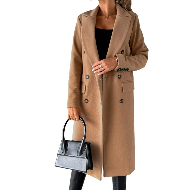 Funki Findz | Jackets | Women's Double Breasted Long Overcoat