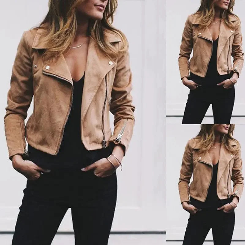 Funki Findz | Jackets | Women's Diagonal Zipper Short Jacket