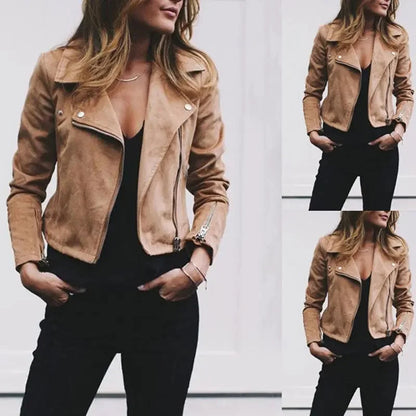Funki Findz | Jackets | Women's Diagonal Zipper Short Jacket