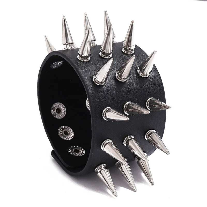 Funki Findz | Bracelets | Unisex Wide Cuff Goth Bracelet