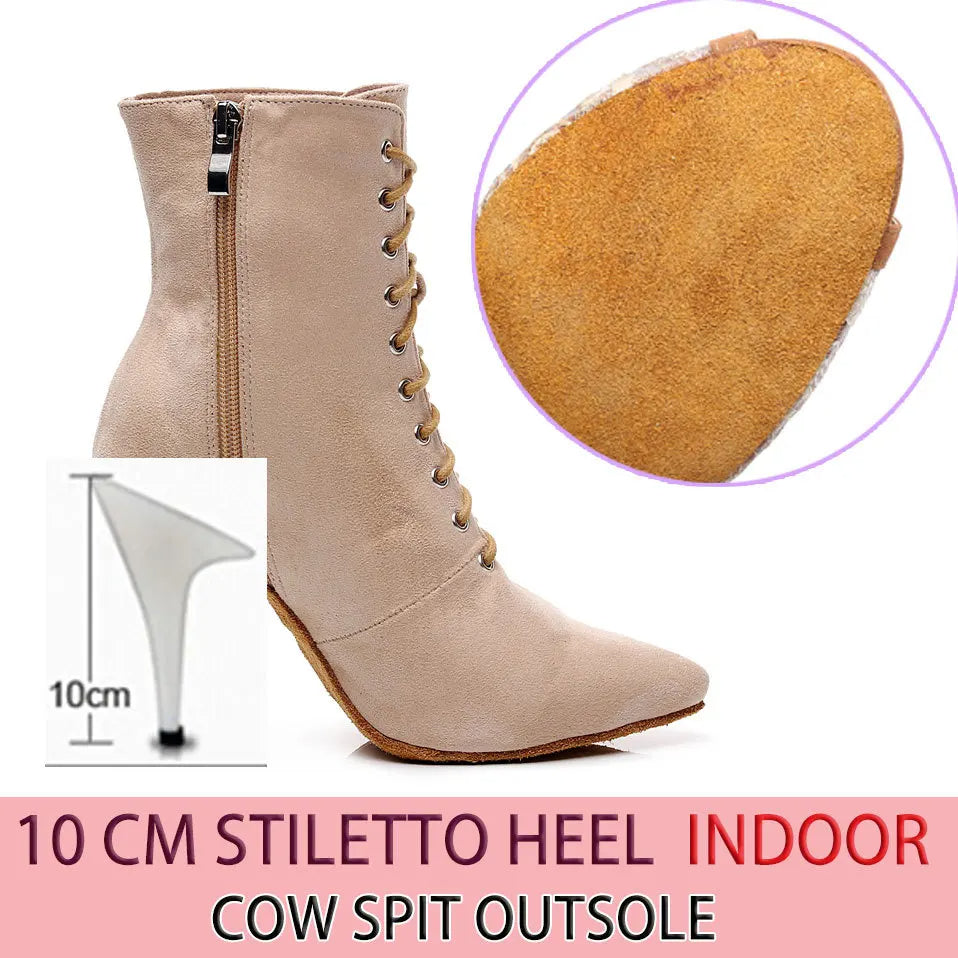 Funki Findz | Boots | Women's Lace-up Suede Dress Boots