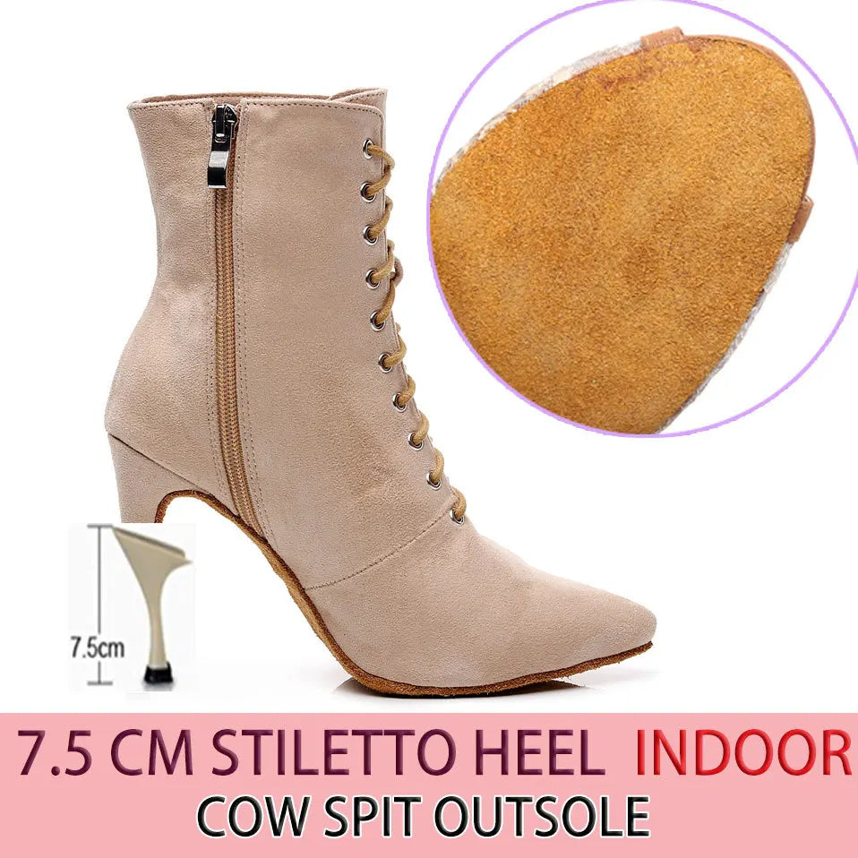 Funki Findz | Boots | Women's Lace-up Suede Dress Boots