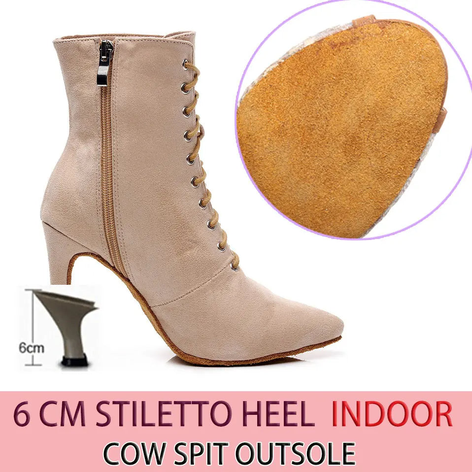 Funki Findz | Boots | Women's Lace-up Suede Dress Boots