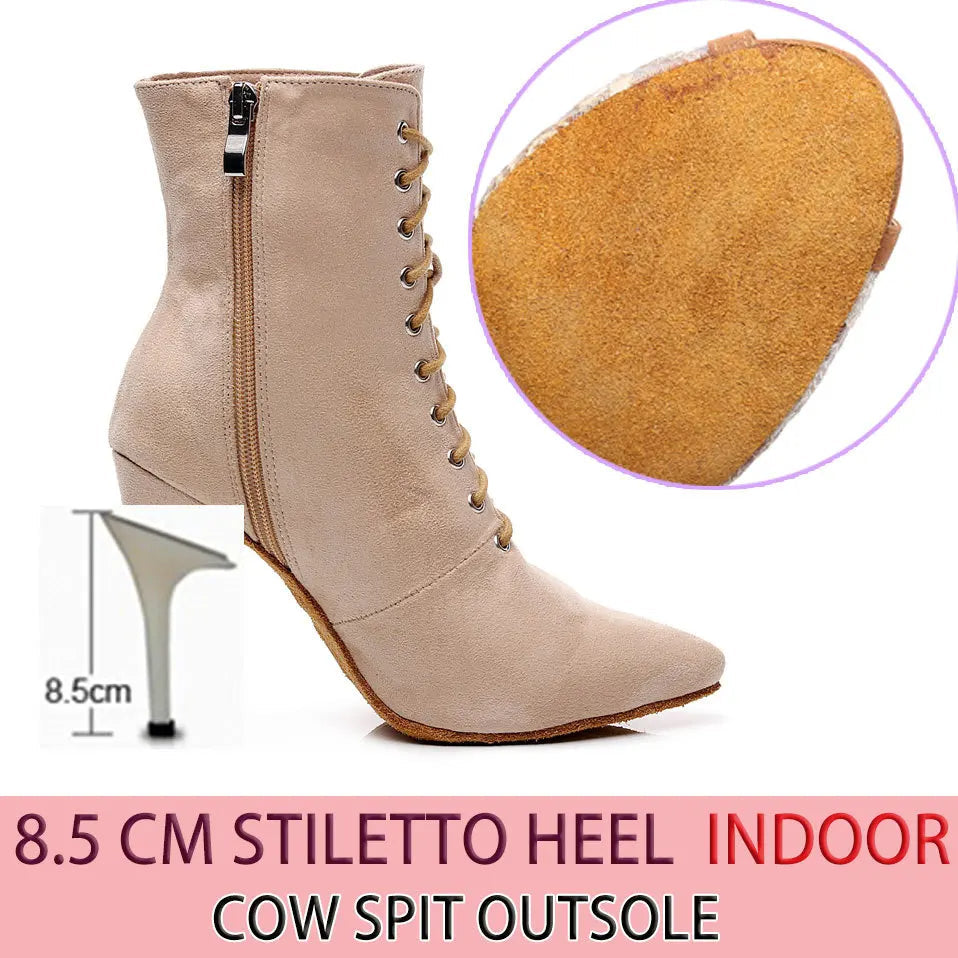Funki Findz | Boots | Women's Lace-up Suede Dress Boots