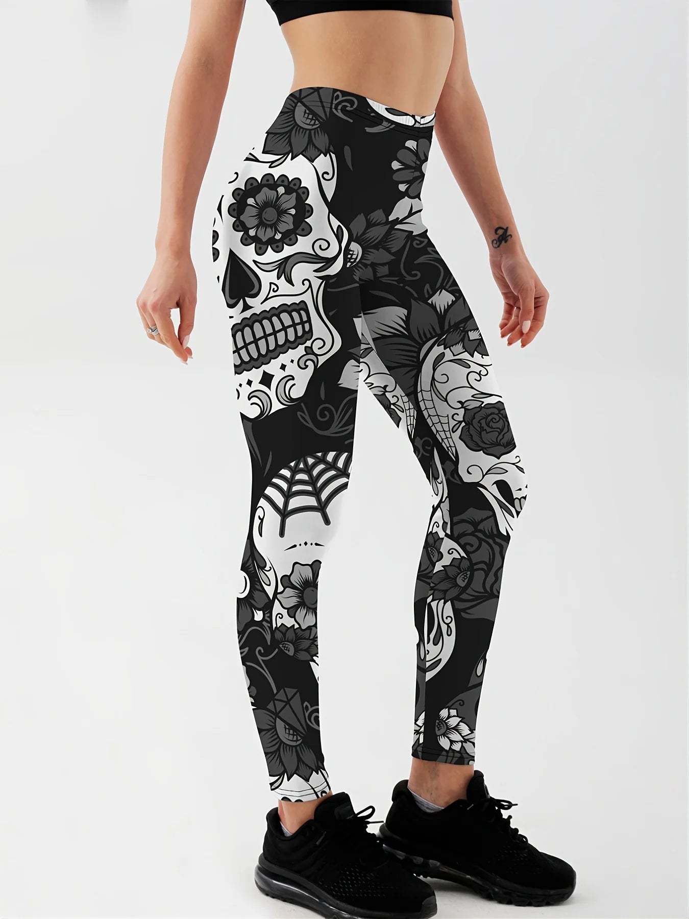 Funki Findz | Pants | Women's Yoga Pants | Skull Print Leggings