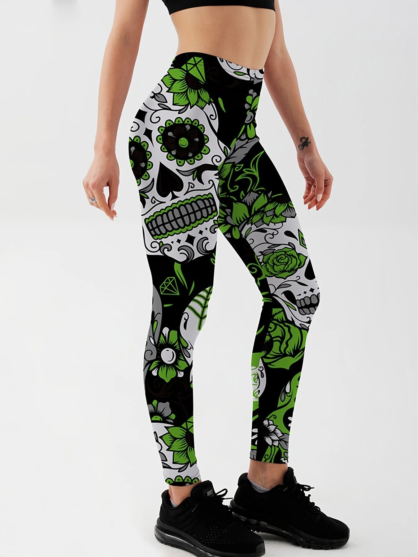Funki Findz | Pants | Women's Yoga Pants | Skull Print Leggings