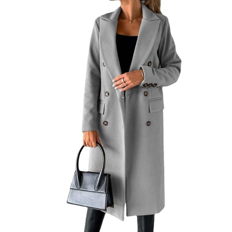 Funki Findz | Jackets | Women's Double Breasted Long Overcoat