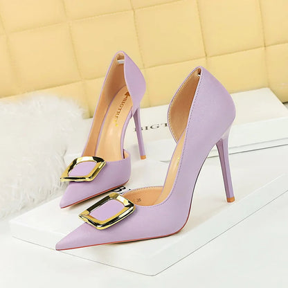 Funki Findz | Shoes | Women's Square Buckle Cut Out Pumps