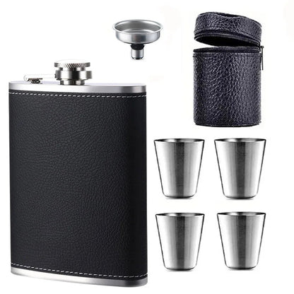 Funki Findz | Hip Flasks | Hip Flask Cups Canister Set 8oz 7 Pcs