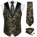 Funki Findz | Vests | Men's Formal Silk Slim Waistcoat 4 Pcs Sets