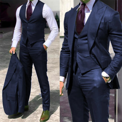 Funki Findz | Suits | Men's 3 Pcs Formal Grooms Suit | Slim Fit