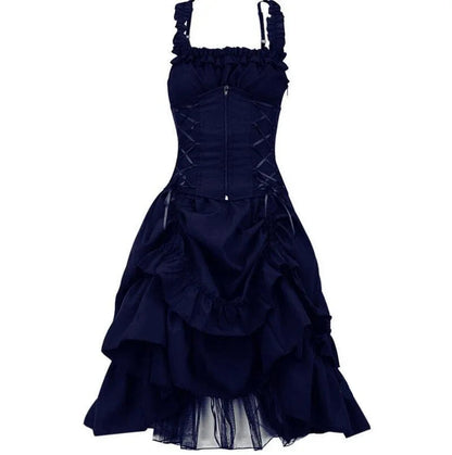 Funki Findz | Dresses | Women's Gothic Lace Up Victorian Dress