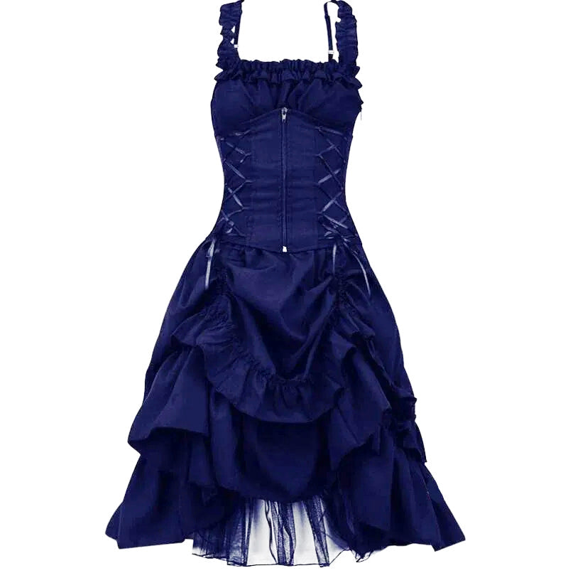 Funki Findz | Dresses | Women's Gothic Lace Up Victorian Dress