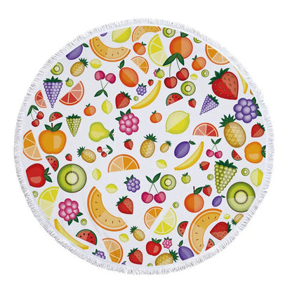 Funki Findz | Beach Mats | Fruit Printed Beach Mat Towel Throw
