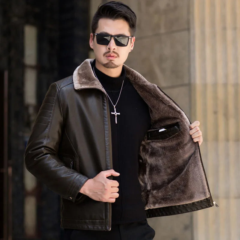 Funki Findz | Jackets | Men's Luxury Faux Leather Winter Jacket