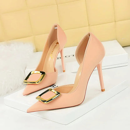 Funki Findz | Shoes | Women's Square Buckle Cut Out Pumps