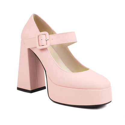 Funki Findz | Shoes | Women's Chunky Heel Platform Mary Janes