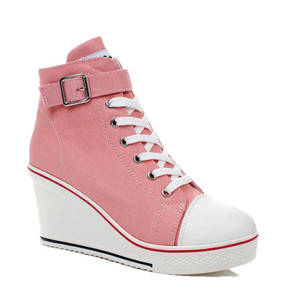 Funki Findz | Boots | Women's High Top Platform Wedge Sneaker