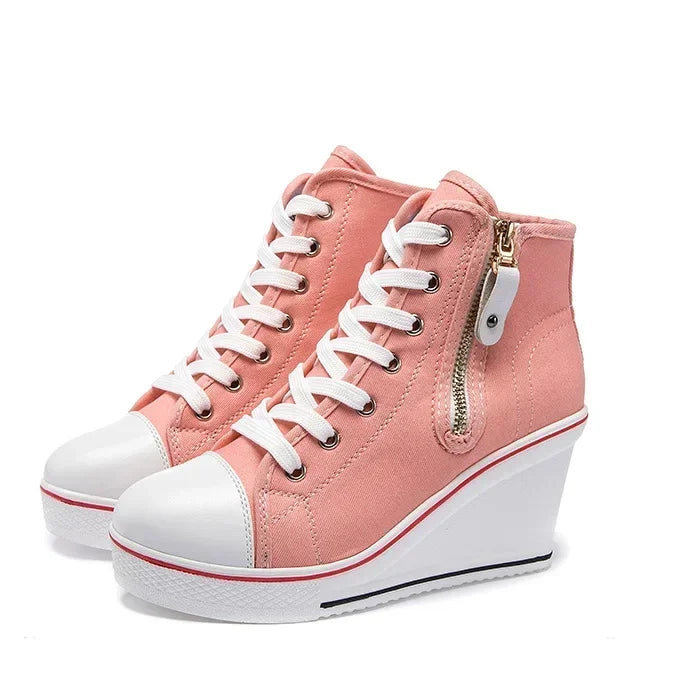 Funki Findz | Boots | Women's High Platform Zipper Sneakers