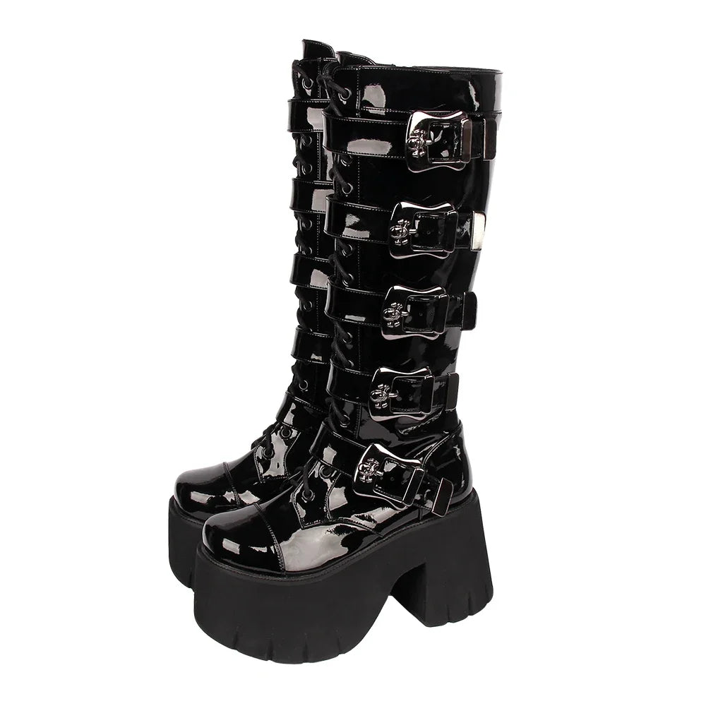 Funki Findz | Boots | Women's Harajuku Wide Buckle Boots