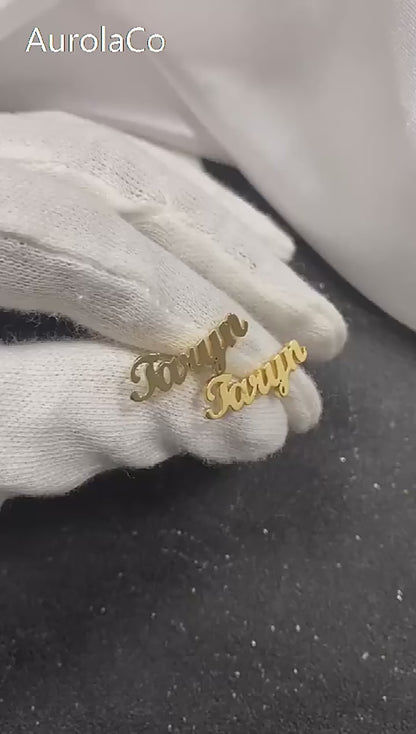 Funki Findz | Earrings | Custom Name Stainless Steel Earrings
