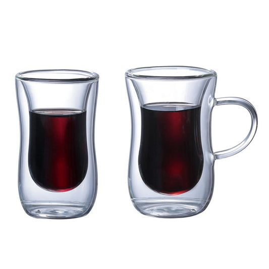 Funki Findz | Cups | Glass Double Wall Insulated Expresso Cups