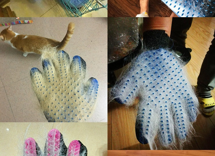 Funki Findz | Pet Grooming Gloves | De-shedding Gloves 2 Pcs
