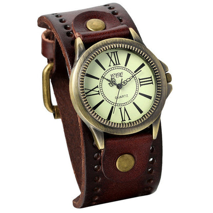 Funki Findz | Watches | Men's Steampunk Goth Style Wide Watch