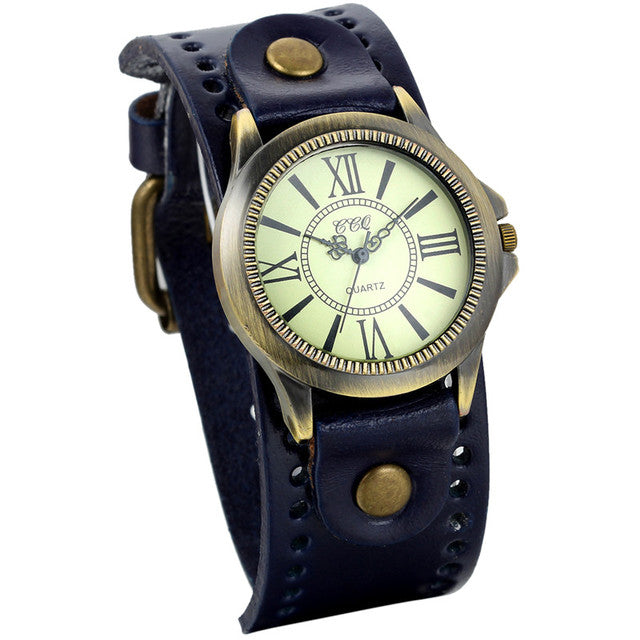 Funki Findz | Watches | Men's Steampunk Goth Style Wide Watch