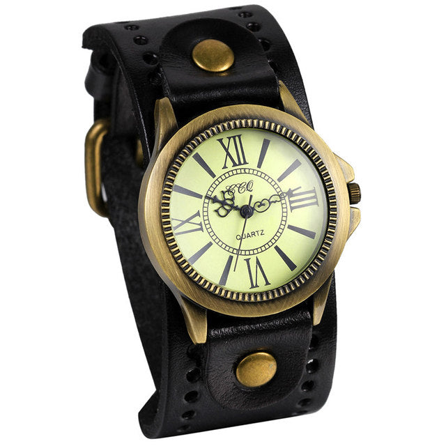 Funki Findz | Watches | Men's Steampunk Goth Style Wide Watch