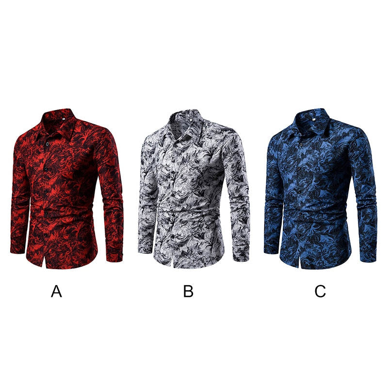Funki Findz | Shirts | Men's Long Sleeved Dress Shirt | Slim Fit