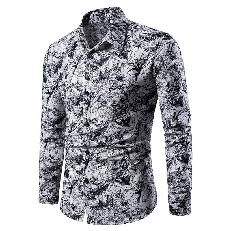 Funki Findz | Shirts | Men's Long Sleeved Dress Shirt | Slim Fit