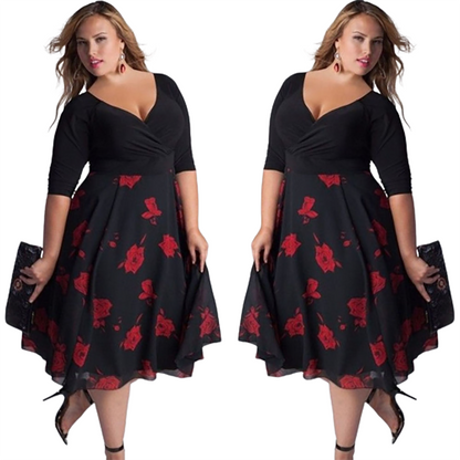 Funki Findz | Dresses | Women's Floral Chiffon Midi Wrap Dress