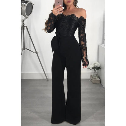 Funki Findz | Pants | Women's Elegant Lace Evening Jumpsuit
