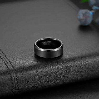 Funki Findz | Rings | Unisex Black Tungsten Wedding Band