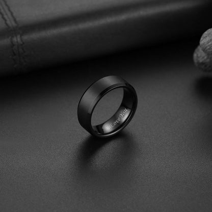 Funki Findz | Rings | Unisex Black Tungsten Wedding Band