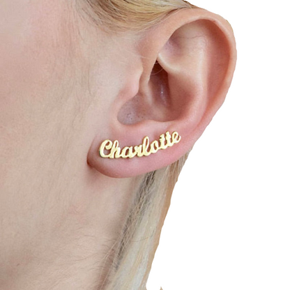 Funki Findz | Earrings | Custom Name Stainless Steel Earrings