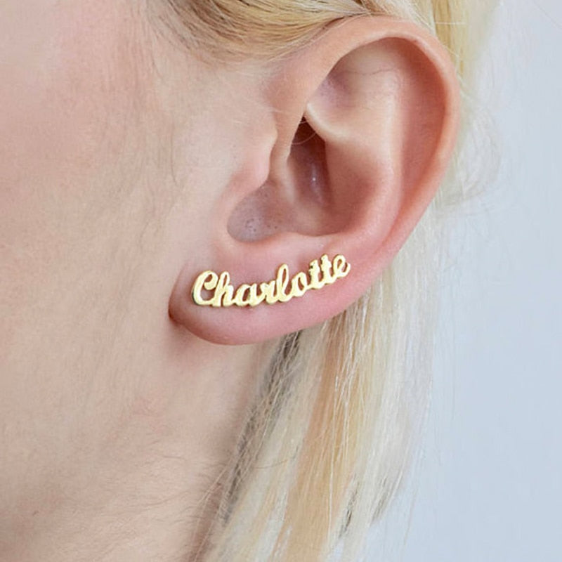 Funki Findz | Earrings | Custom Name Stainless Steel Earrings