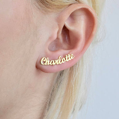Funki Findz | Earrings | Custom Name Stainless Steel Earrings