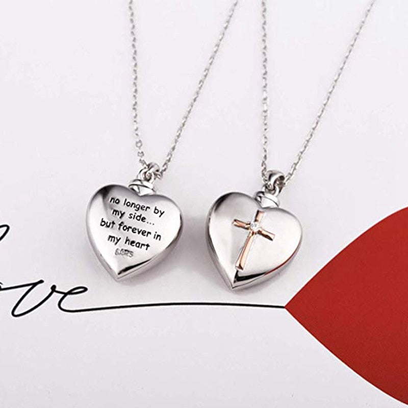 Funki Findz | Cremation Urn Necklaces | Love Heart Cross Urn