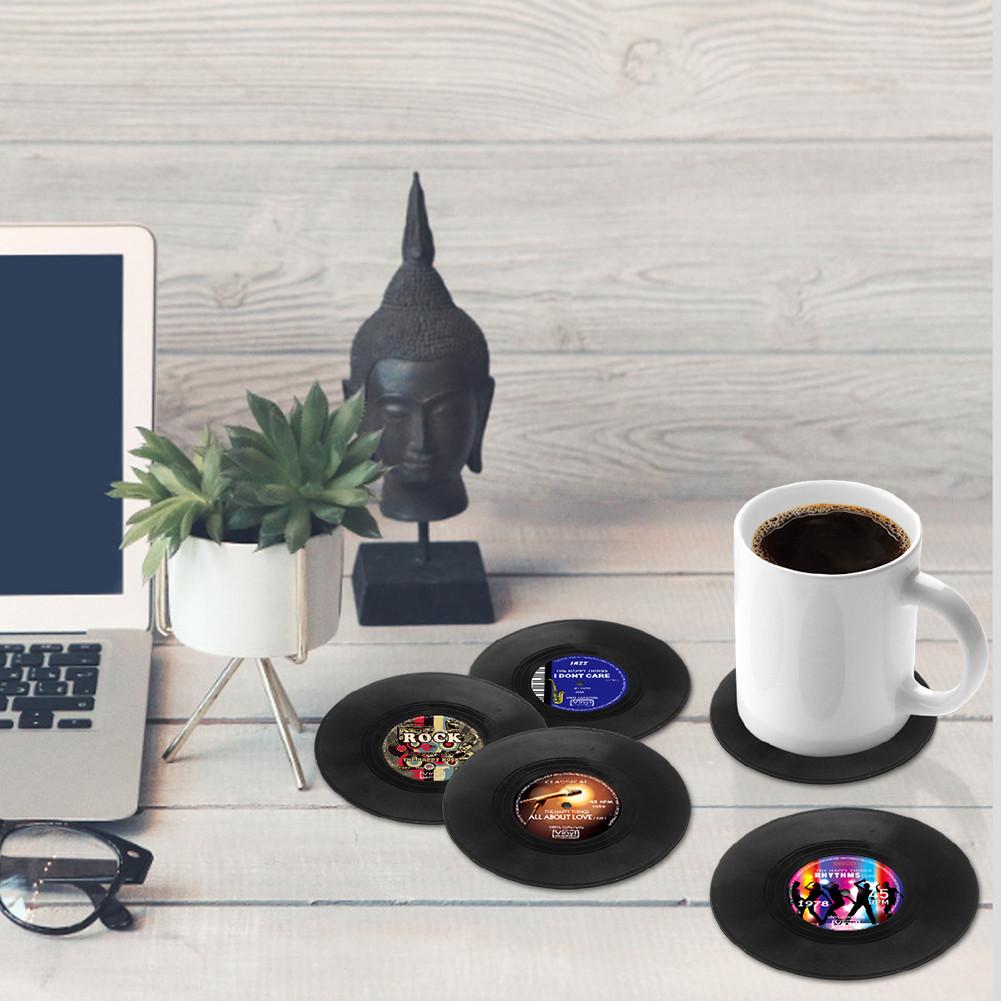 Funki Findz | Coasters | Vinyl Retro Record Coasters 6 Pcs Set