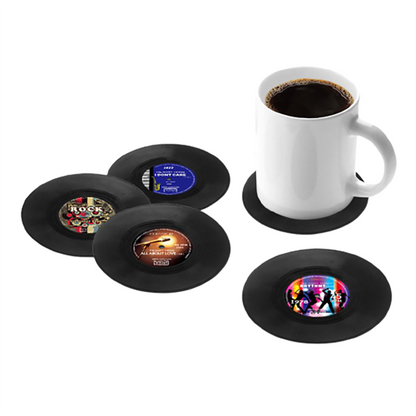 Funki Findz | Coasters | Vinyl Retro Record Coasters 6 Pcs Set