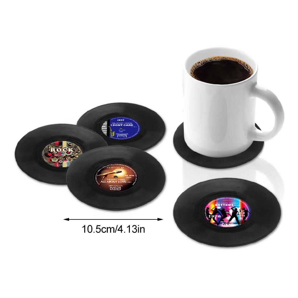 Funki Findz | Coasters | Vinyl Retro Record Coasters 6 Pcs Set