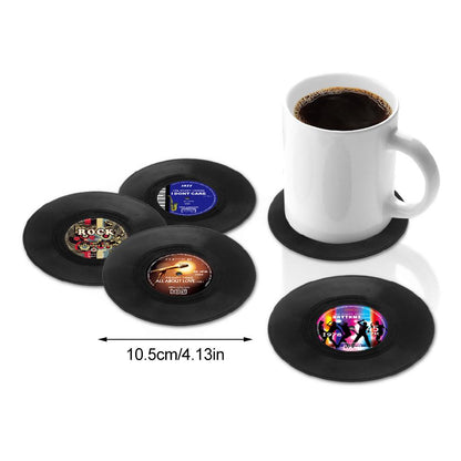 Funki Findz | Coasters | Vinyl Retro Record Coasters 6 Pcs Set