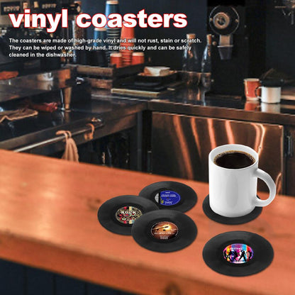 Funki Findz | Coasters | Vinyl Retro Record Coasters 6 Pcs Set