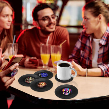 Funki Findz | Coasters | Vinyl Retro Record Coasters 6 Pcs Set