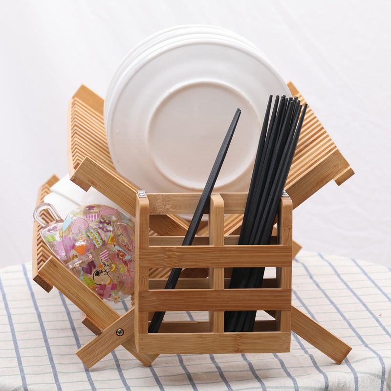 Funki Findz | Dish Racks | Bamboo Foldable Dish Drying Drainer