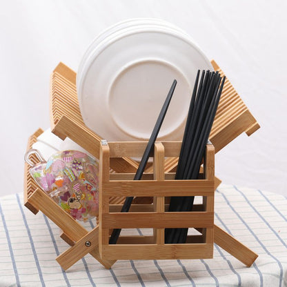 Funki Findz | Dish Racks | Bamboo Foldable Dish Drying Drainer