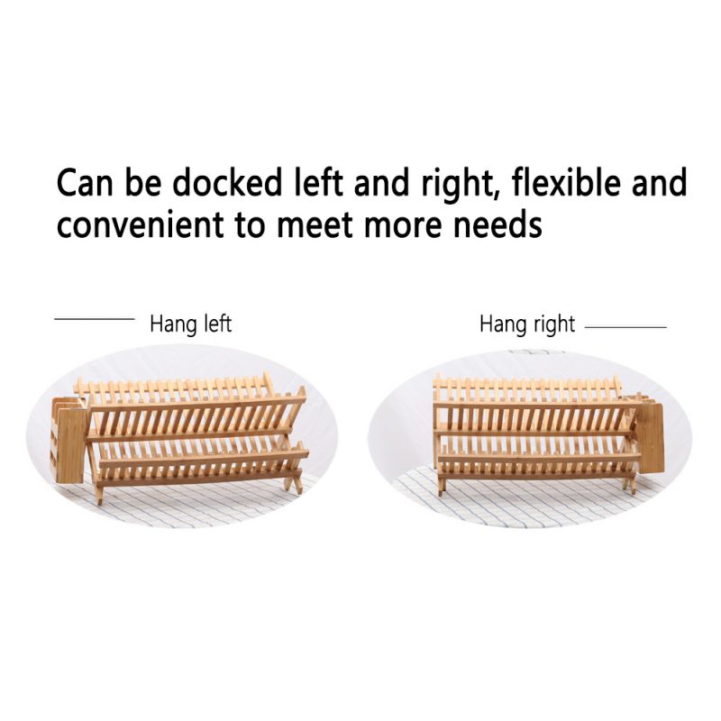 Funki Findz | Dish Racks | Bamboo Foldable Dish Drying Drainer